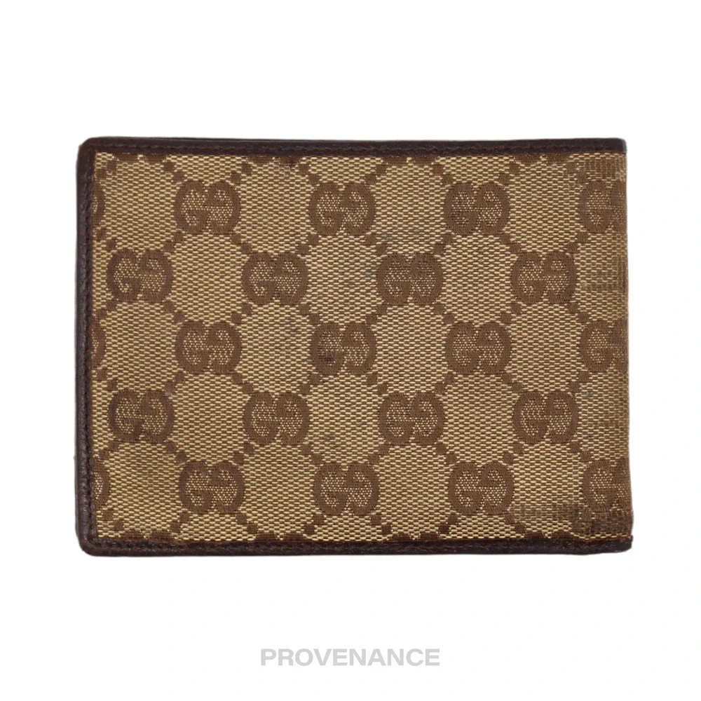 Gucci 6CC Bifold Wallet - GG Canvas Brown